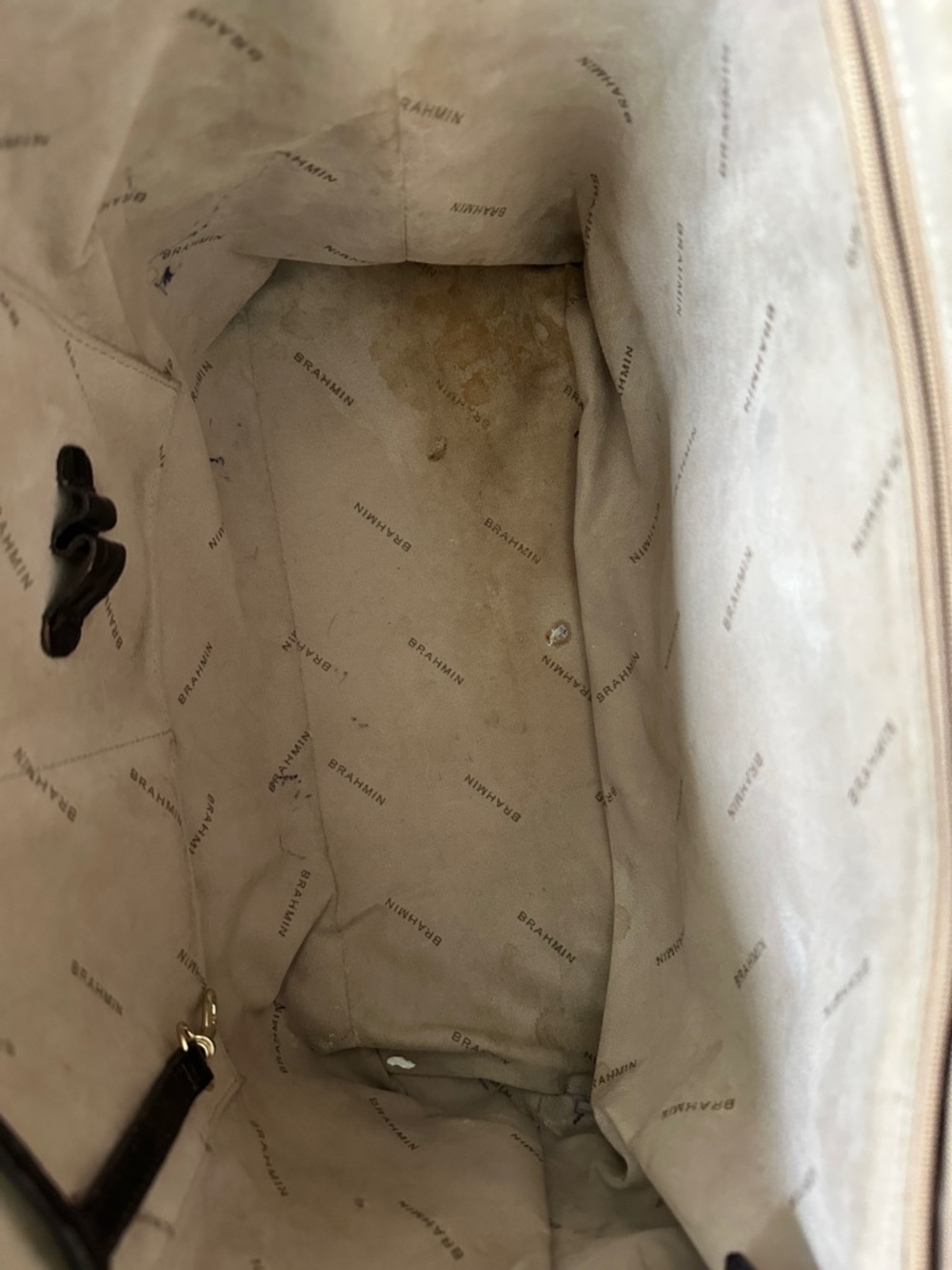 Brahmin Croc-Embossed Tote Bag in Dark Brown - Picture 3 of 6